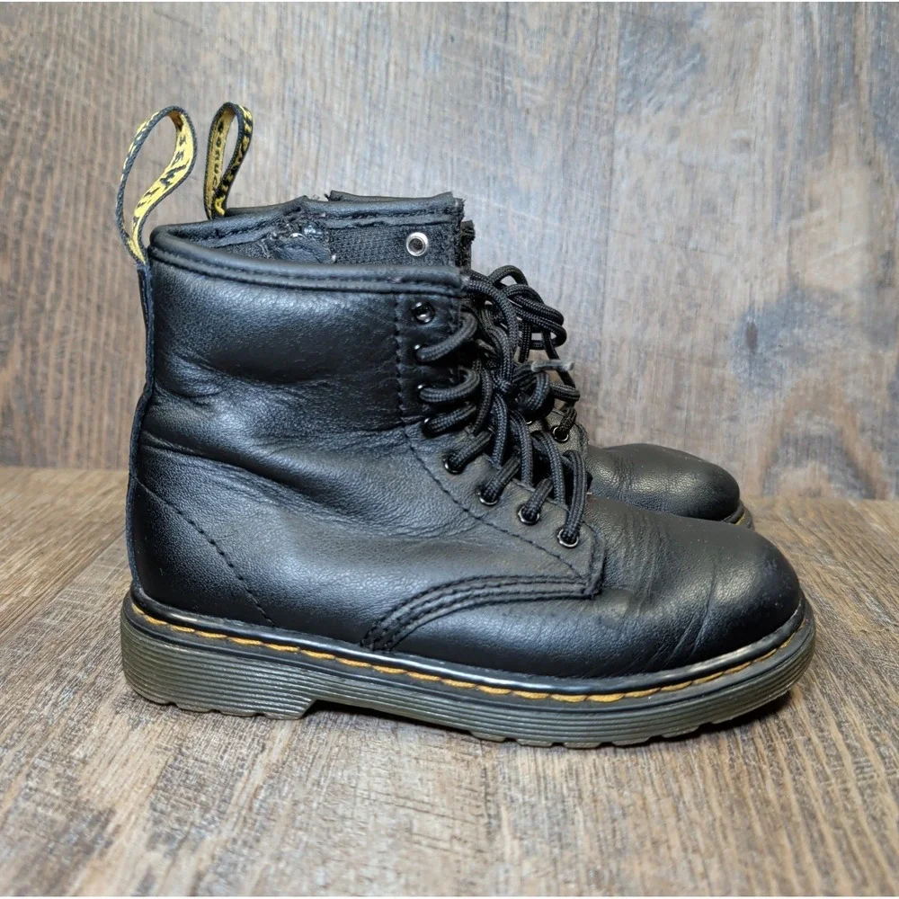 Dr Martens 1460 T Boot Black Toddler Size 10 Kids Girls Boys Size 10 Side Zip